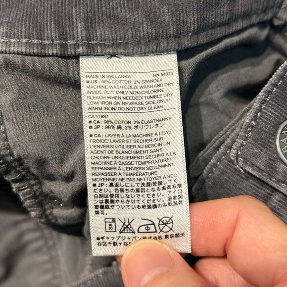 Banana Republic Corduroy Jeans Gray Womens Sz 30 Skinny Stretch Mid-Rise - Picture 8 of 11